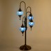 Authentic 4-Piece Mosaic Floor Lamp Reverse Horn